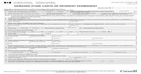 imm5444f|Demande d’une carte de résident permanent (carte RP) ou un .